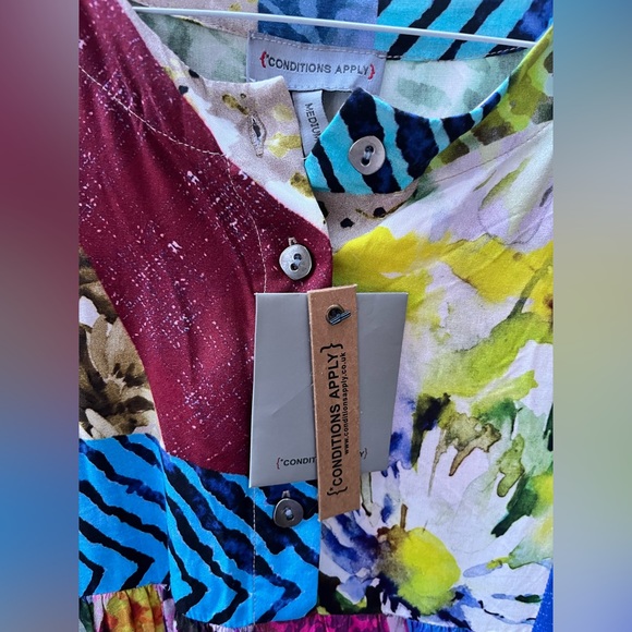 Anthropologie Blouse. NWT. patchwork pattern. Buttery soft. Never worn. - Picture 4 of 6